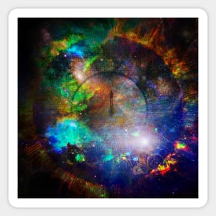 The way to Eternity. Spiritual composition Sticker